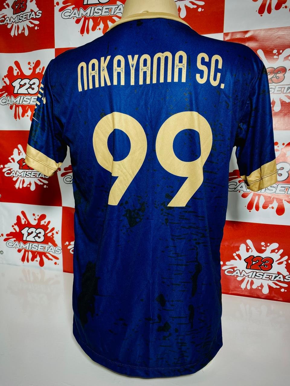 Camisa de time em helanca com numeração nas costas